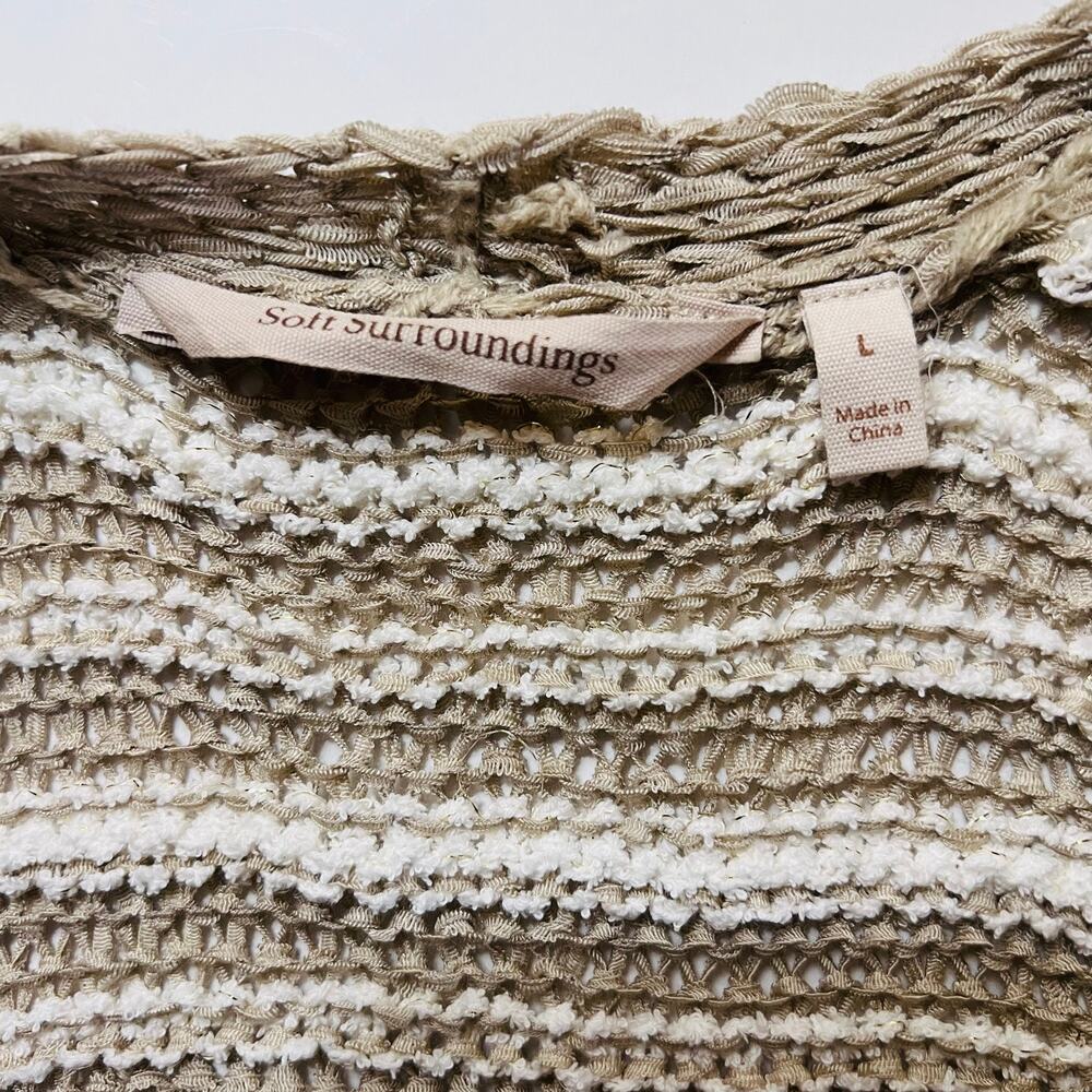 Soft Surroundings Lucie Open Front Knit Cardigan Size Large - Picture 4 of 9